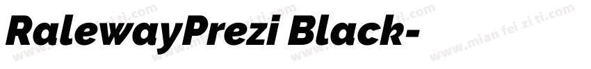 RalewayPrezi Black字体转换